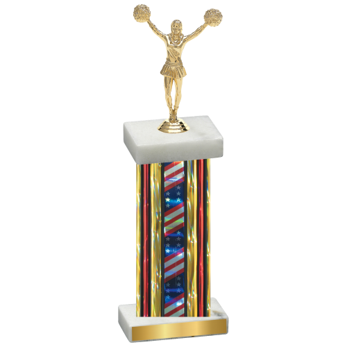 Single Flag USA Cheerleading Trophy