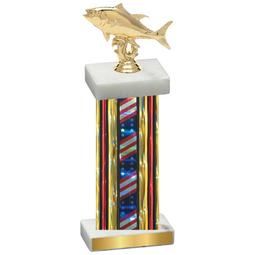 Single Flag USA Fishing Trophy