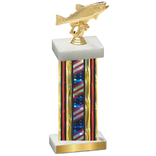 Single Flag USA Fishing Trophy