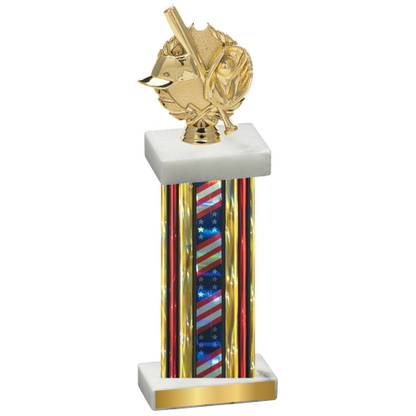 Single Flag USA Baseball Trophy