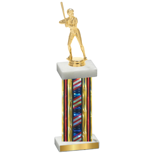 Single Flag USA Softball Trophy