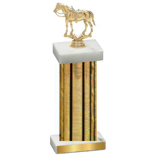 Single Gold Glacier Horses Trophy