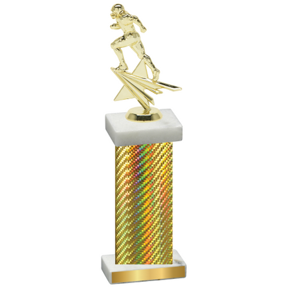 Single Gold Carbon Fiber Football Trophy