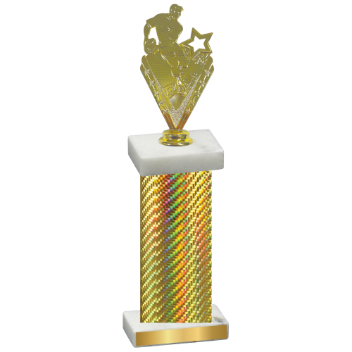 Single Gold Carbon Fiber Rugby Trophy