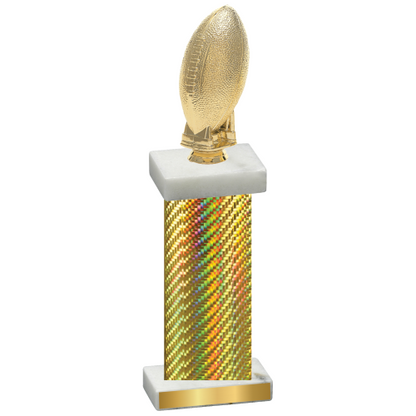 Single Gold Carbon Fiber Football Trophy