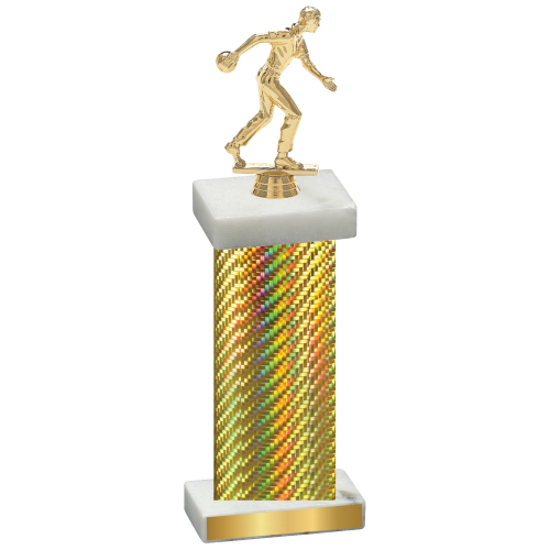 Single Gold Carbon Fiber Bowling Trophy