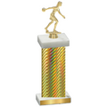 Single Gold Carbon Fiber Bowling Trophy