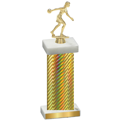 Single Gold Carbon Fiber Bowling Trophy