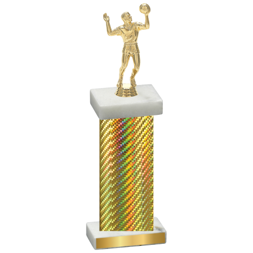 Single Gold Carbon Fiber Volleyball Trophy