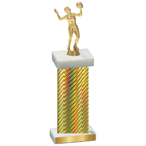 Single Gold Carbon Fiber Volleyball Trophy