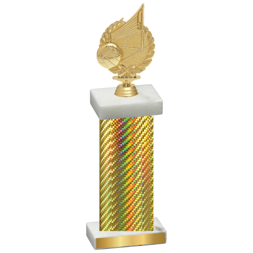 Single Gold Carbon Fiber Volleyball Trophy