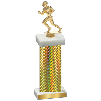 Single Gold Carbon Fiber Football Trophy