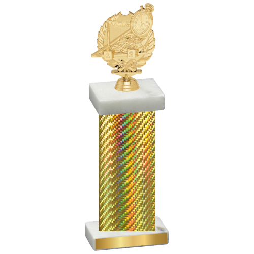 Single Gold Carbon Fiber Swimming Trophy