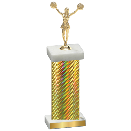 Single Gold Carbon Fiber Cheerleading Trophy