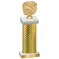 Single Gold Carbon Fiber Cheerleading Trophy