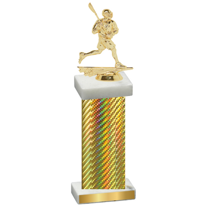 Single Gold Carbon Fiber Lacrosse Trophy