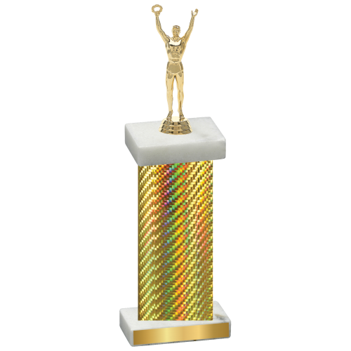 Single Gold Carbon Fiber Victory Trophy