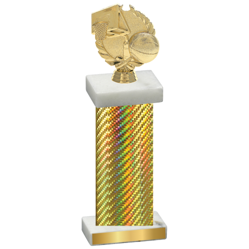 Single Gold Carbon Fiber Basketball Trophy