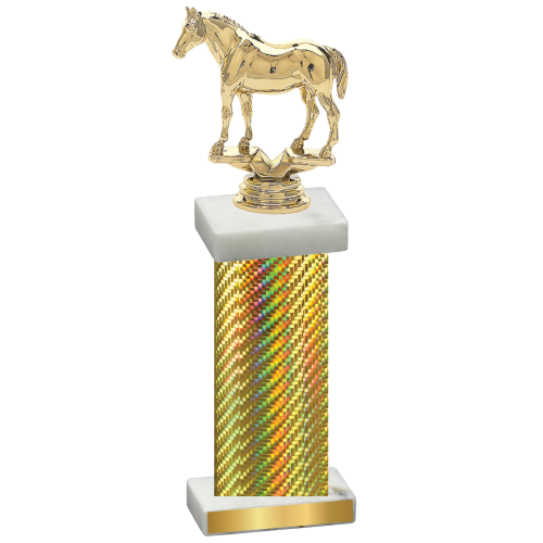 Single Gold Carbon Fiber Horses Trophy