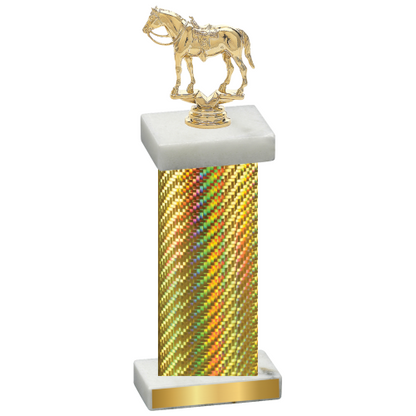 Single Gold Carbon Fiber Horses Trophy