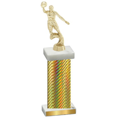 Single Gold Carbon Fiber Basketball Trophy