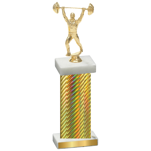 Single Gold Carbon Fiber Weights Trophy