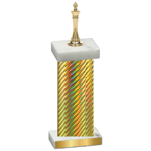 Single Gold Carbon Fiber Chess Trophy