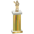Single Gold Carbon Fiber Holiday Trophy