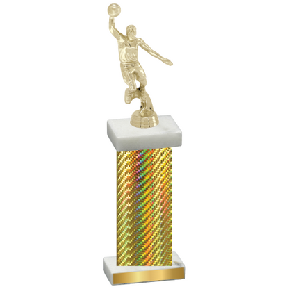 Single Gold Carbon Fiber Basketball Trophy