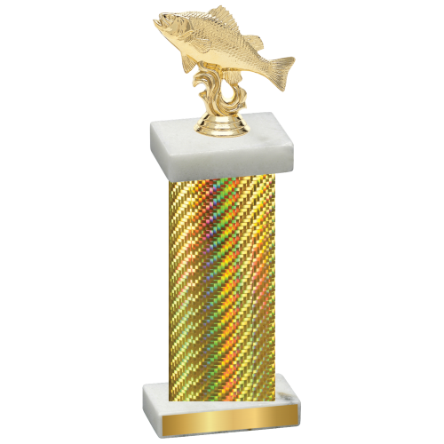 Single Gold Carbon Fiber Fishing Trophy