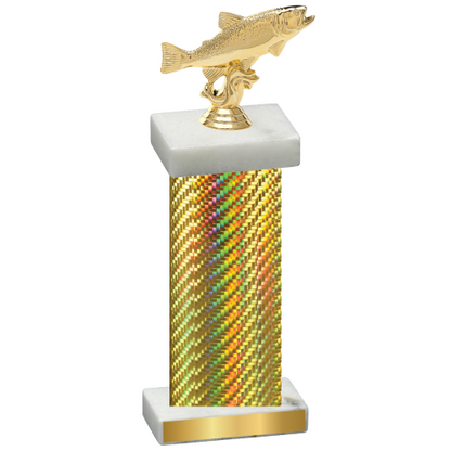 Single Gold Carbon Fiber Fishing Trophy