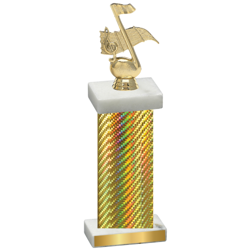 Single Gold Carbon Fiber Music Trophy