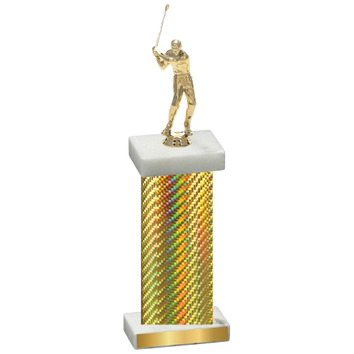 Single Gold Carbon Fiber Golf Trophy