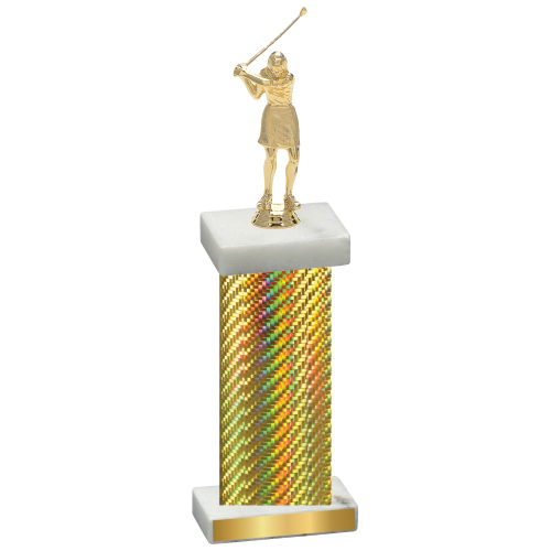 Single Gold Carbon Fiber Golf Trophy