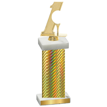 Single Gold Carbon Fiber Golf Trophy