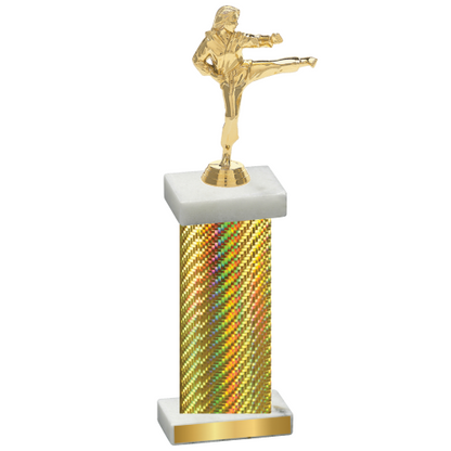 Single Gold Carbon Fiber Karate Trophy