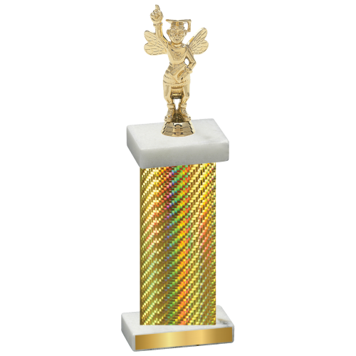 Single Gold Carbon Fiber Academics Trophy