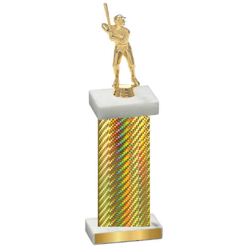 Single Gold Carbon Fiber Baseball Trophy