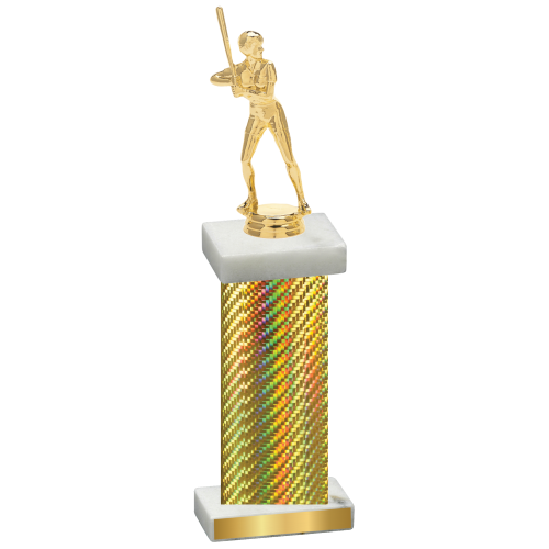 Single Gold Carbon Fiber Softball Trophy