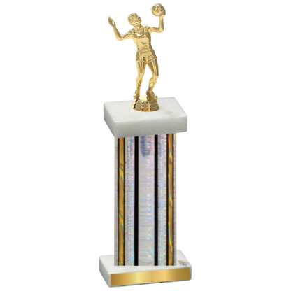 Single Silver Glacier Volleyball Trophy