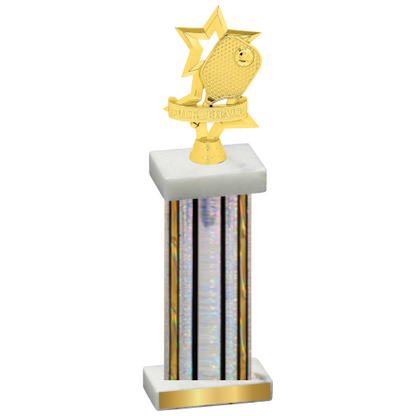 Single Silver Glacier Pickleball Trophy