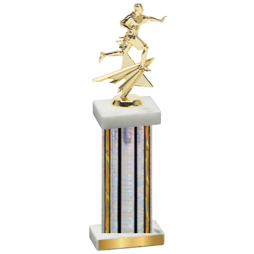 Single Silver Glacier Flag Football Trophy