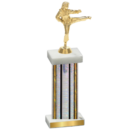 Single Silver Glacier Karate Trophy