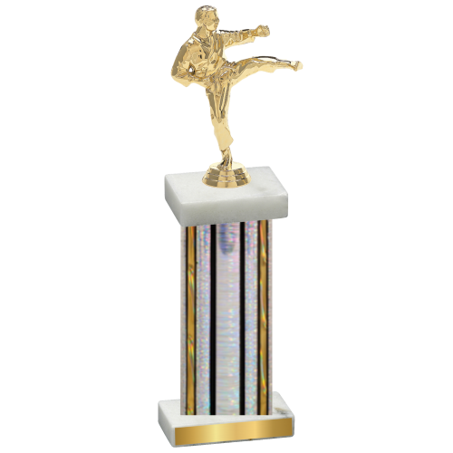 Single Silver Glacier Karate Trophy