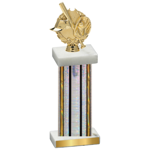 Single Silver Glacier Baseball Trophy