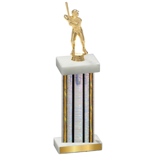 Single Silver Glacier Baseball Trophy