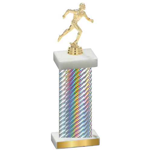 Single Silver Carbon Fiber Running Trophy