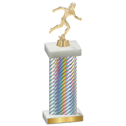 Single Silver Carbon Fiber Running Trophy