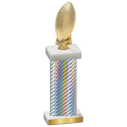 Single Silver Carbon Fiber Football Trophy