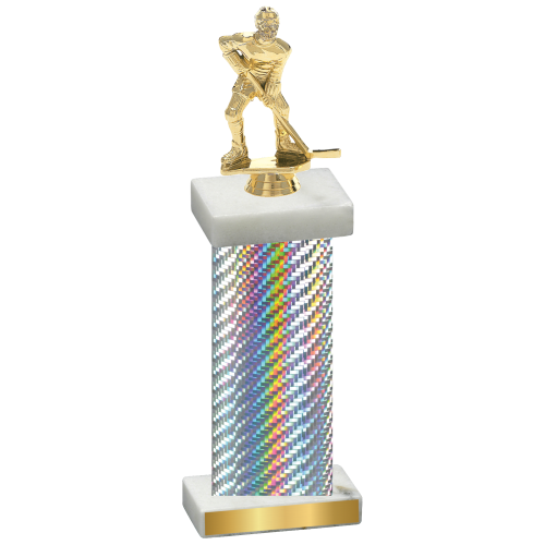 Single Silver Carbon Fiber Hockey Trophy